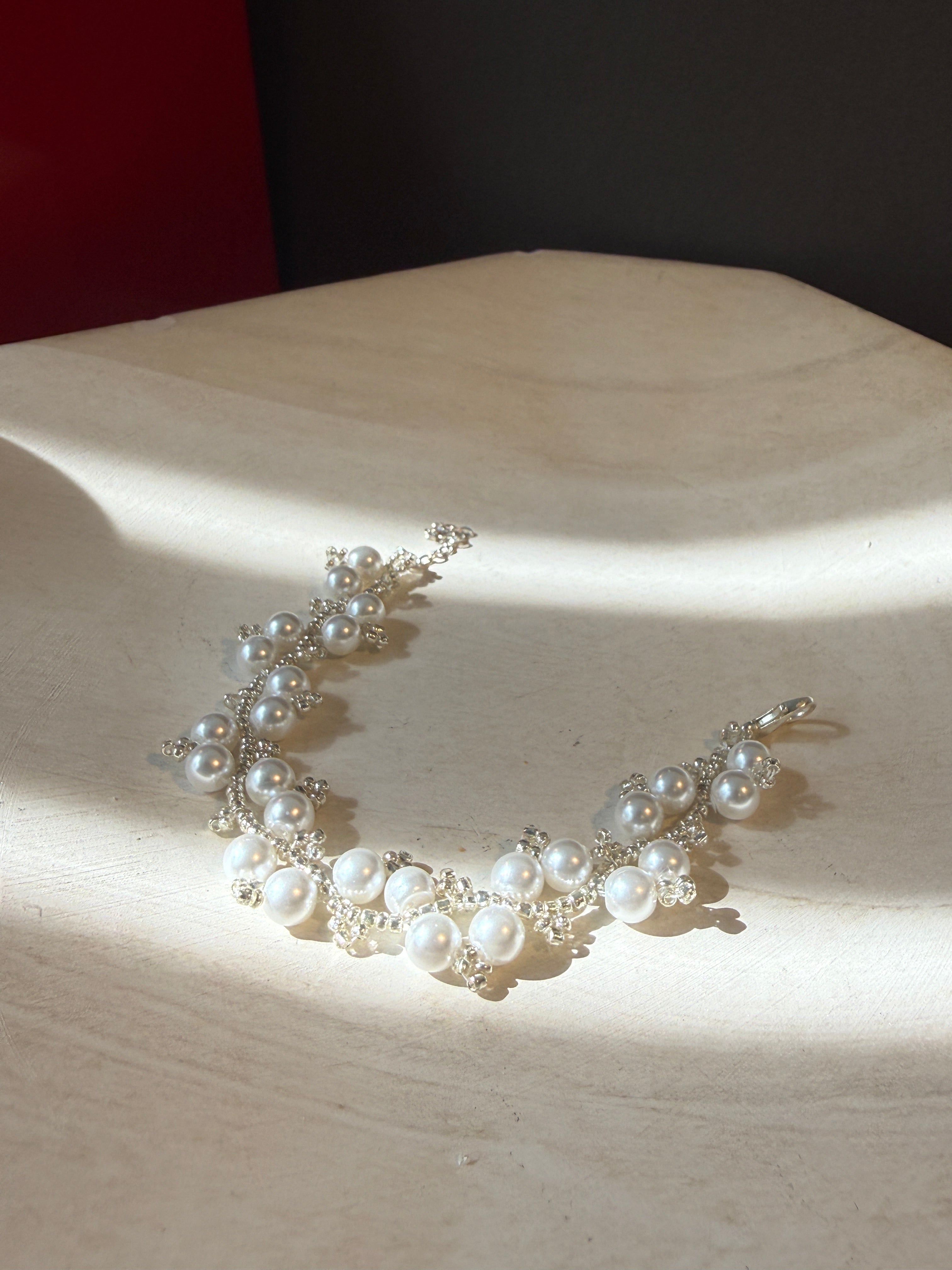 Pearl hair vine on a white background