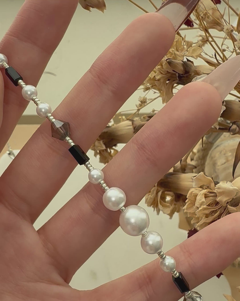 Smoke & Pearl Necklace